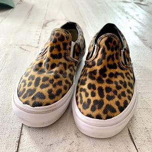 Kids Leopard Vans, Size 1